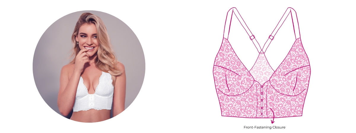 front fastening bras