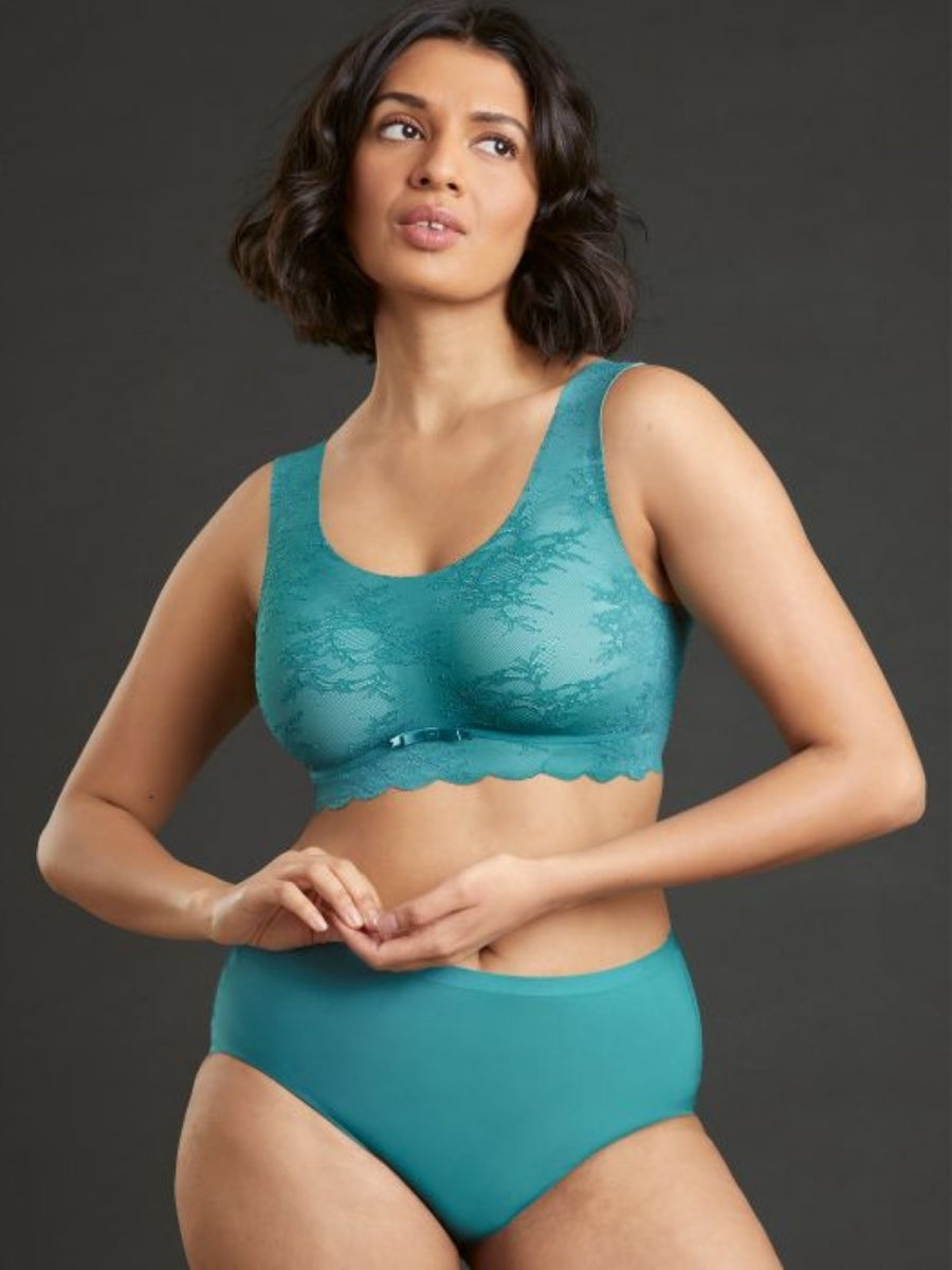 Essential Lace Bralette - Light Smaragd