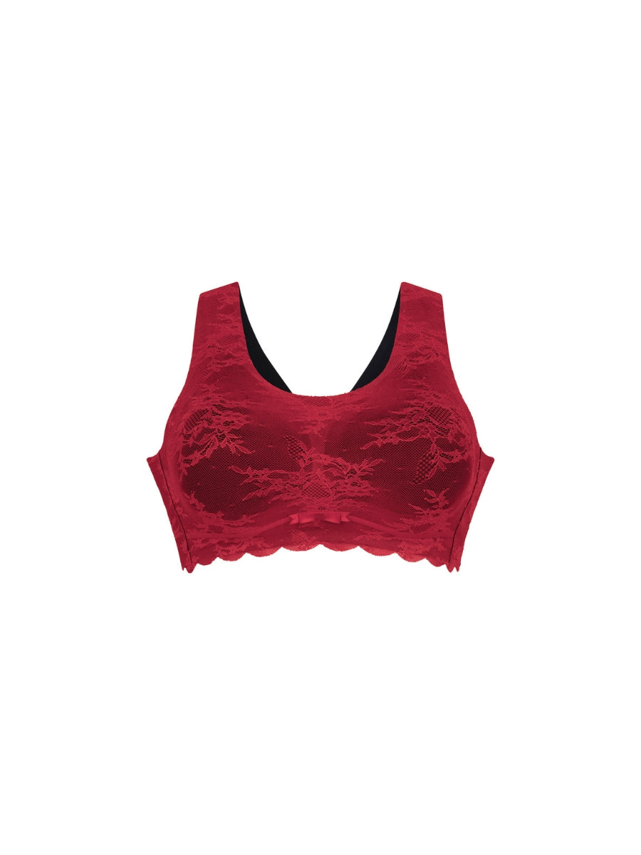 Essential Lace Bralette - Red