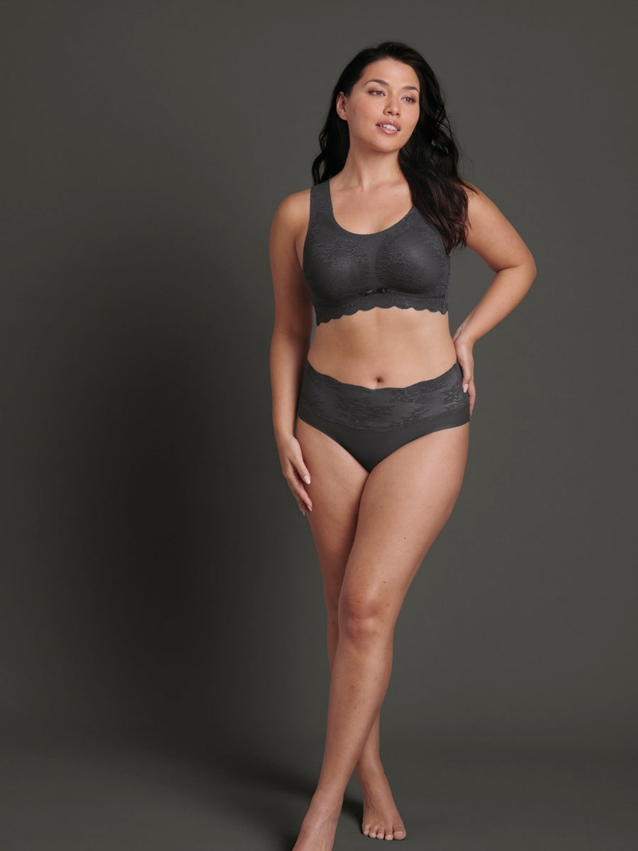 Essential Lace Bralette - Anthracite