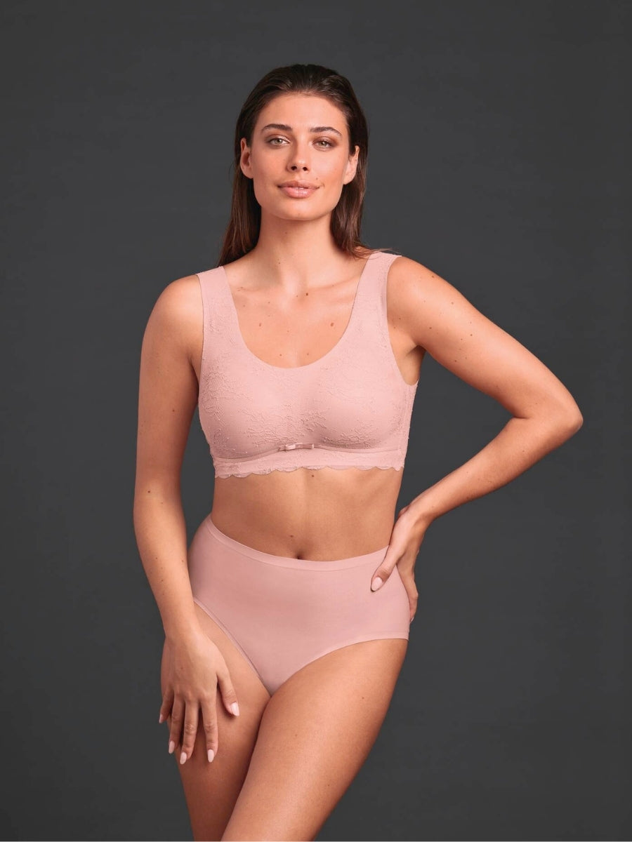 Essential Lace Bralette - Rosewood