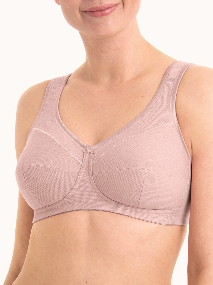 Anita Jana Skin Cotton Non-Wired Support Bra - 42E (DD US) In Beige, Comfort Fit With Adjustable Straps - View #3