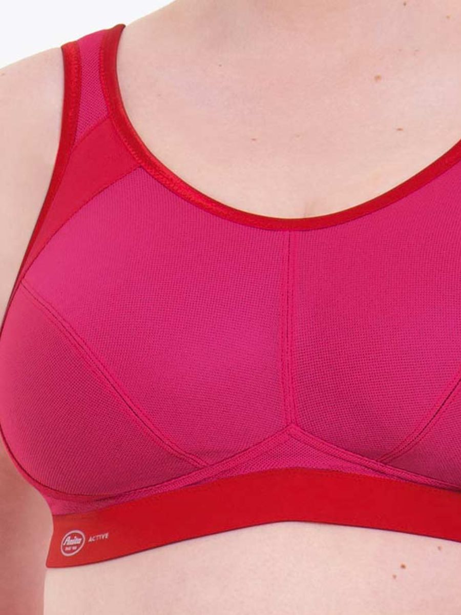 anita non wired sports bra candy red
