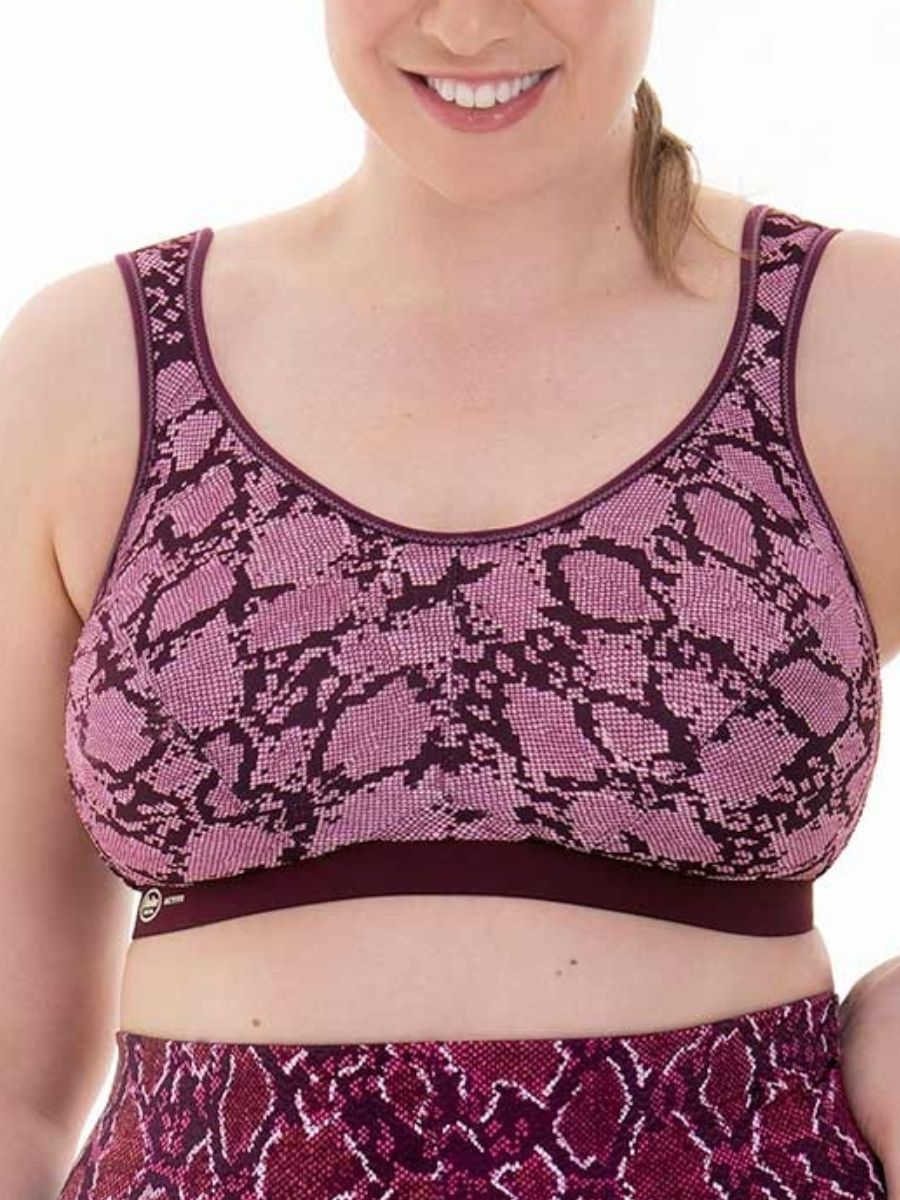 anita non wired sports bra rose berry