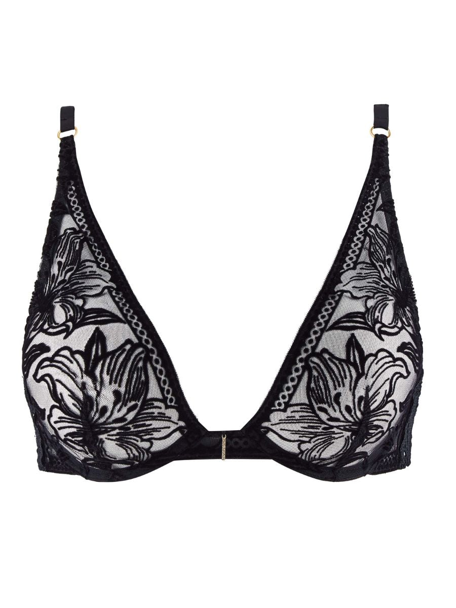 aubade coeur a corps underwired triangle bra noir