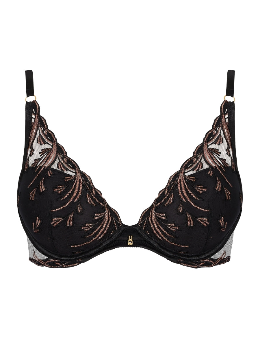 Cosmic Romance High Apex Push Up Bra - Black Star