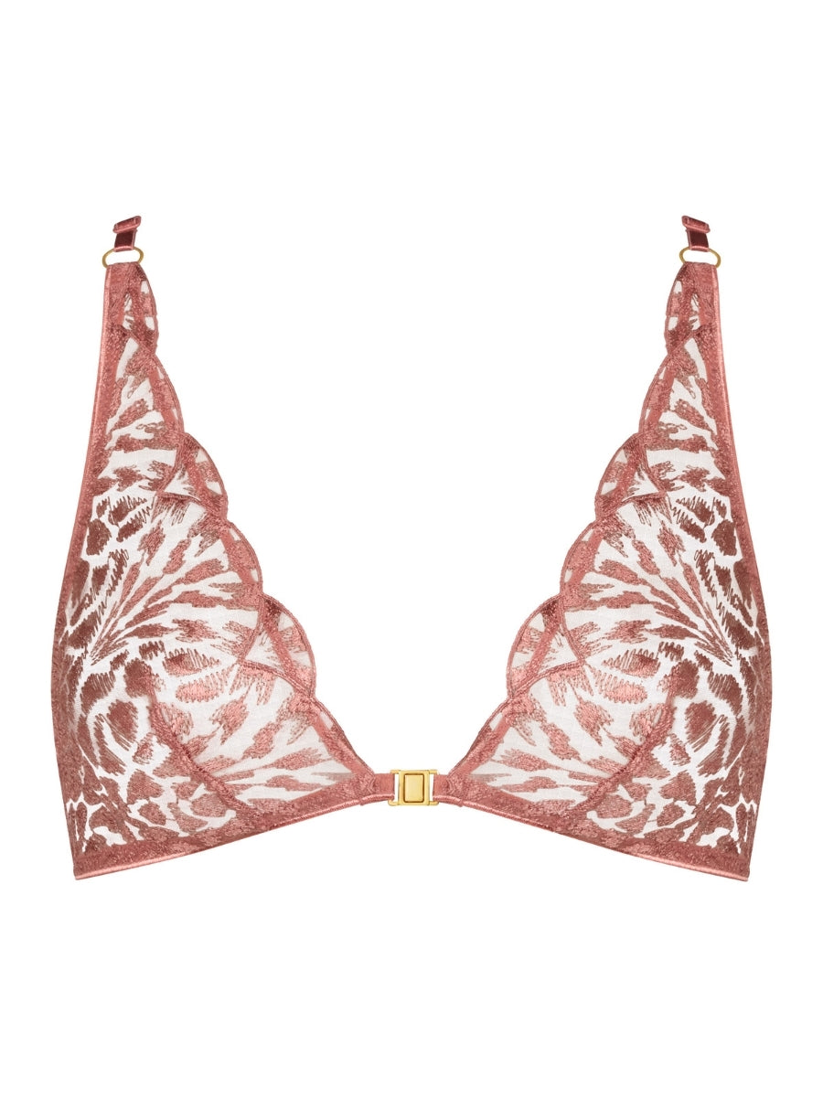 Crazy In Love Triangle Bralette - Warm Pink