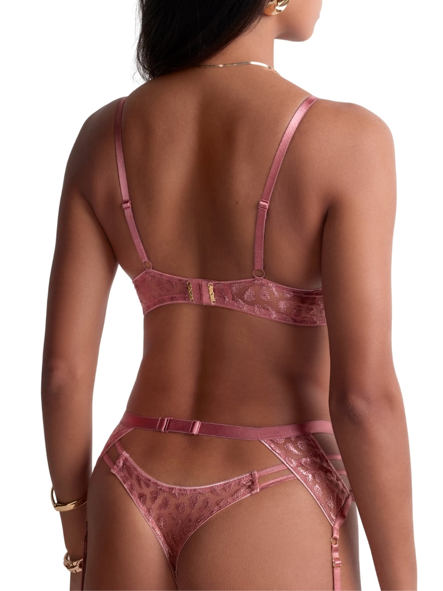 Crazy In Love Triangle Plunge Bra - Warm Pink