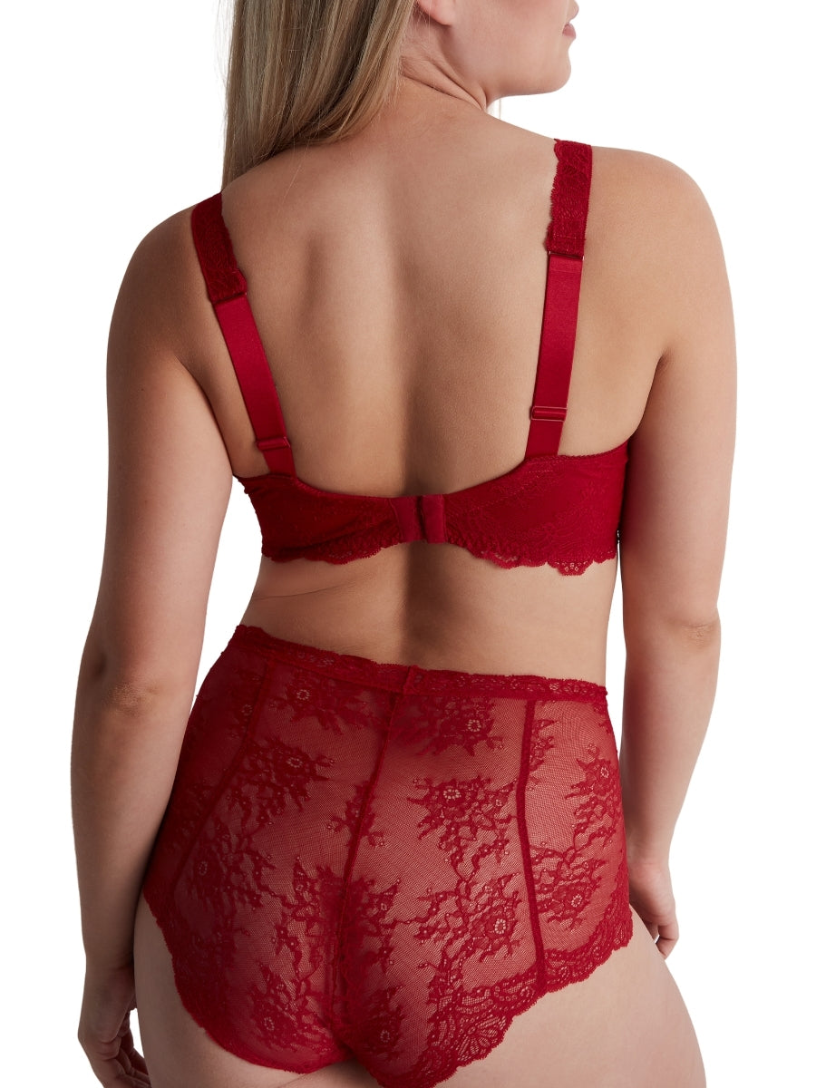 Danse Des Sens Comfort Triangle Plunge Bra - Irresistible Red