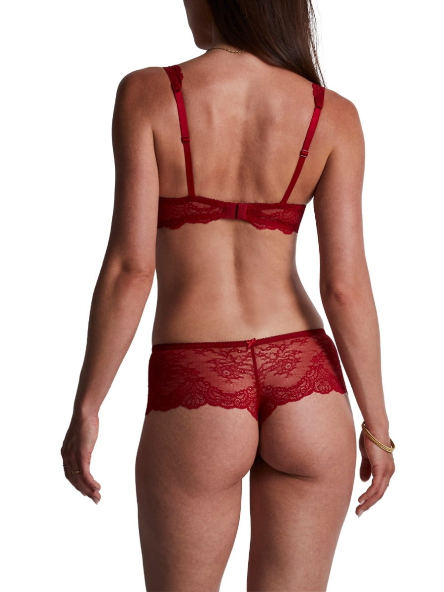 Danse Des Sens Triangle Plunge Bra - Irresistible Red