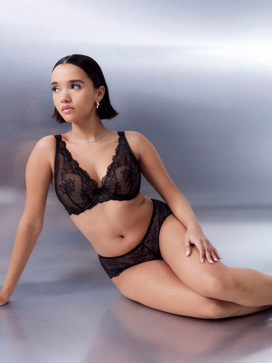 Danse Des Sens Triangle Plunge Bra - Noir