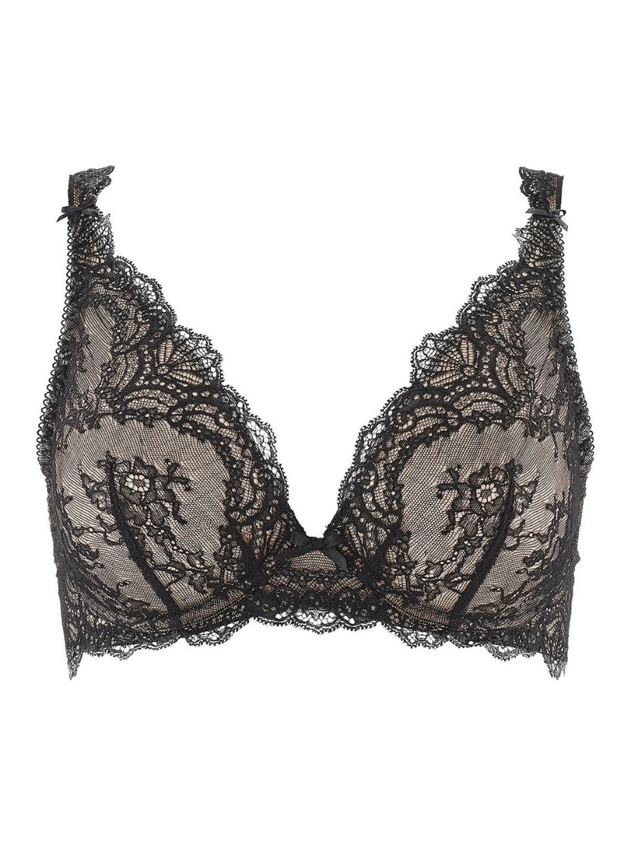 Danse Des Sens Triangle Plunge Bra - Noir