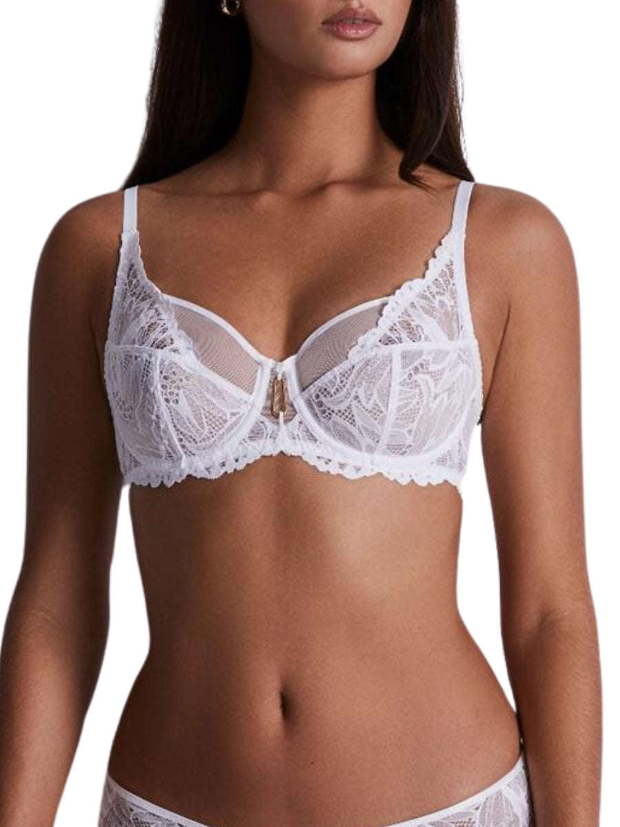 Flowermania High Apex Full Cup Bra - Blanc