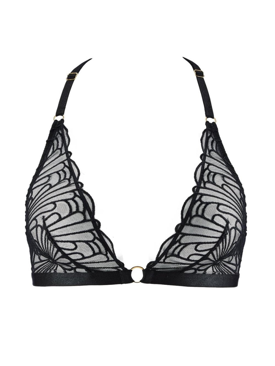 L'Indomptable Triangle Plunge Bralette - Afterdark