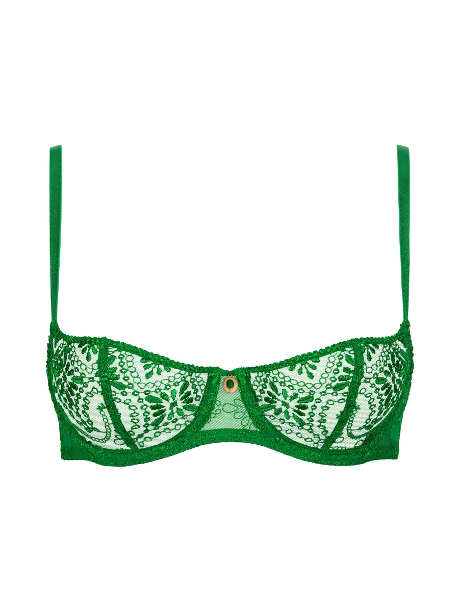 Losing My Mind Half Cup Bra - Green Island