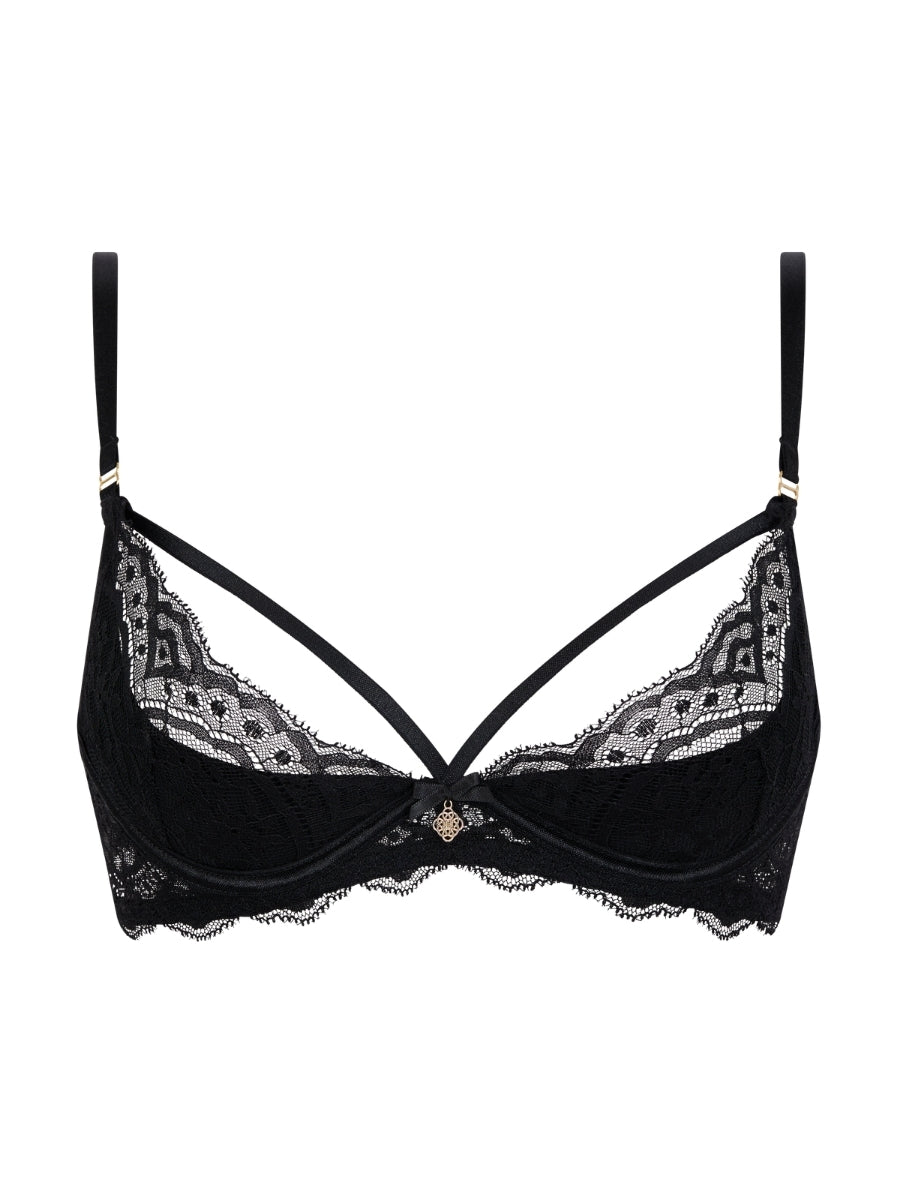 Love Vertigo Peekaboo Bra - Black