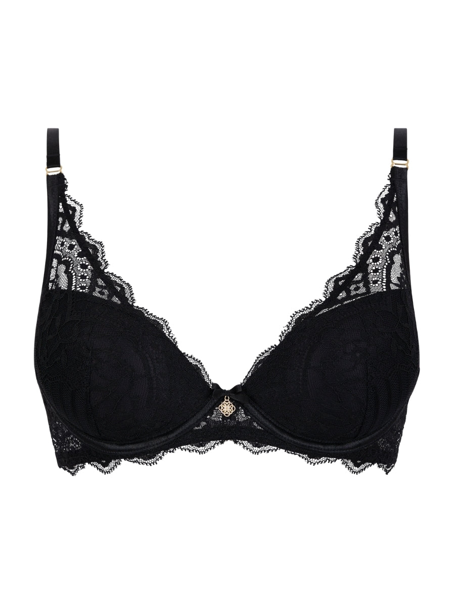 Love Vertigo High Apex Push Up Bra - Black