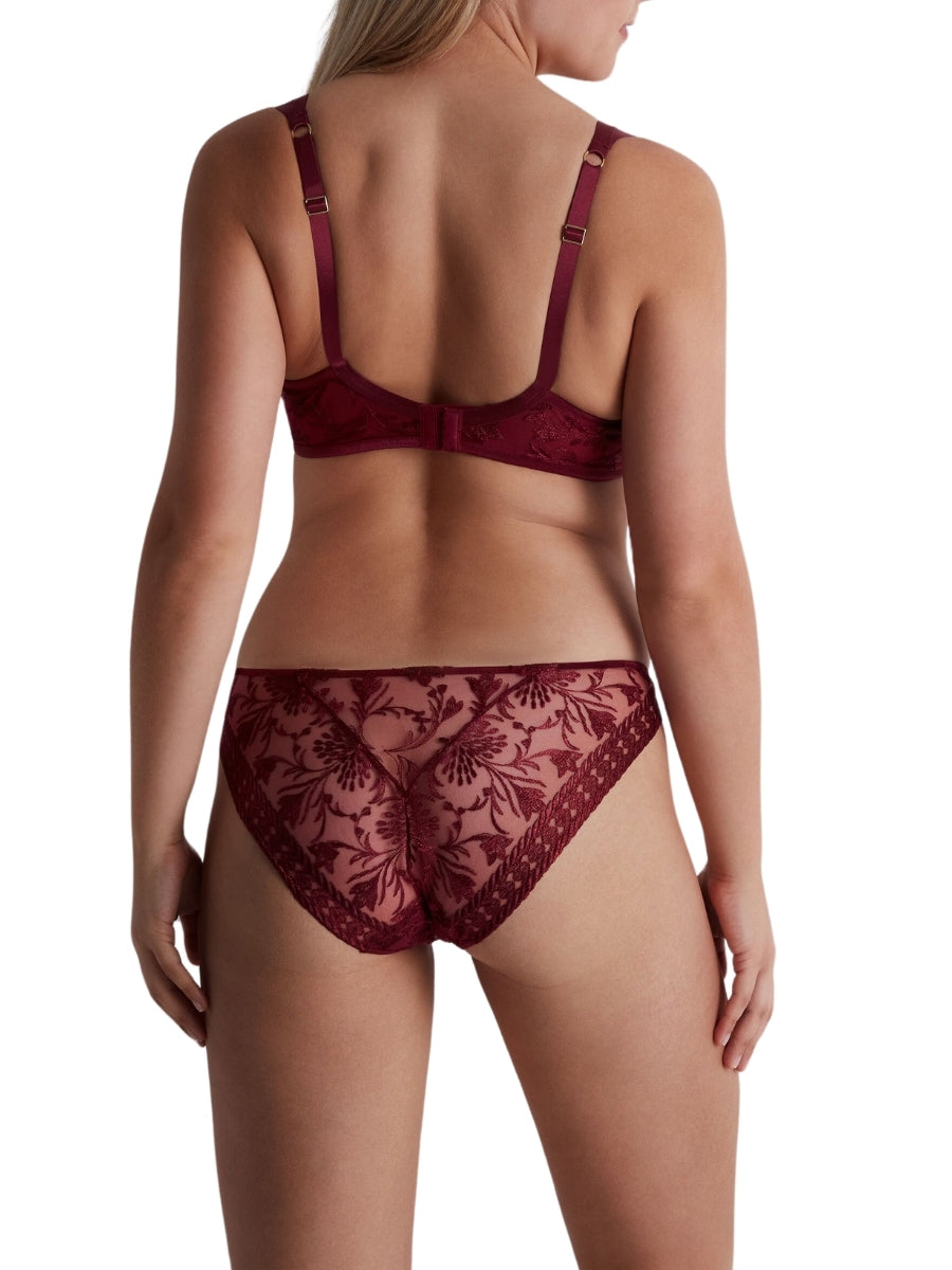 Magnetic Spell Half Cup Demi Bra - Crimson Red