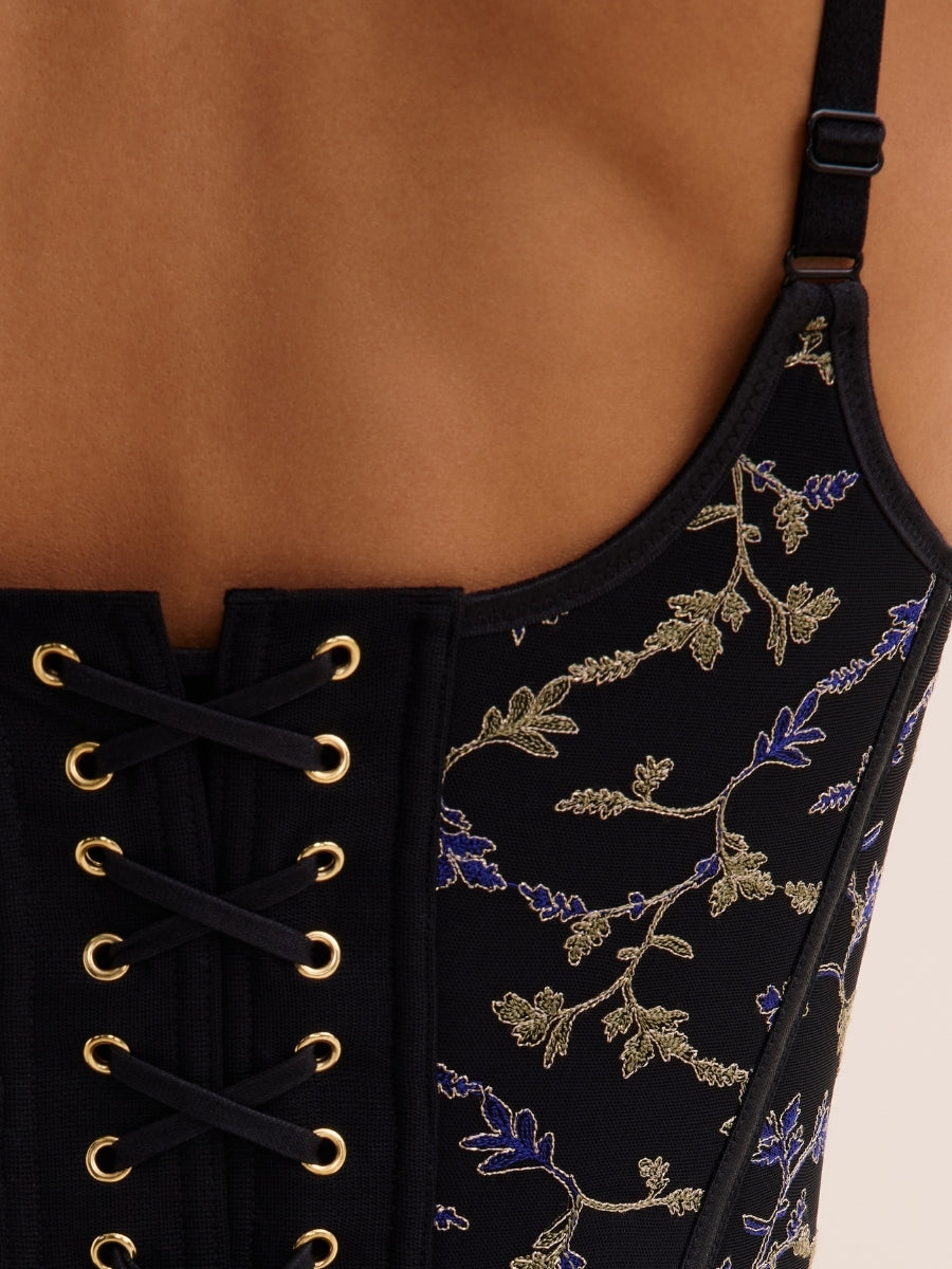 Midnight Opera Corset Top - Persian Blue