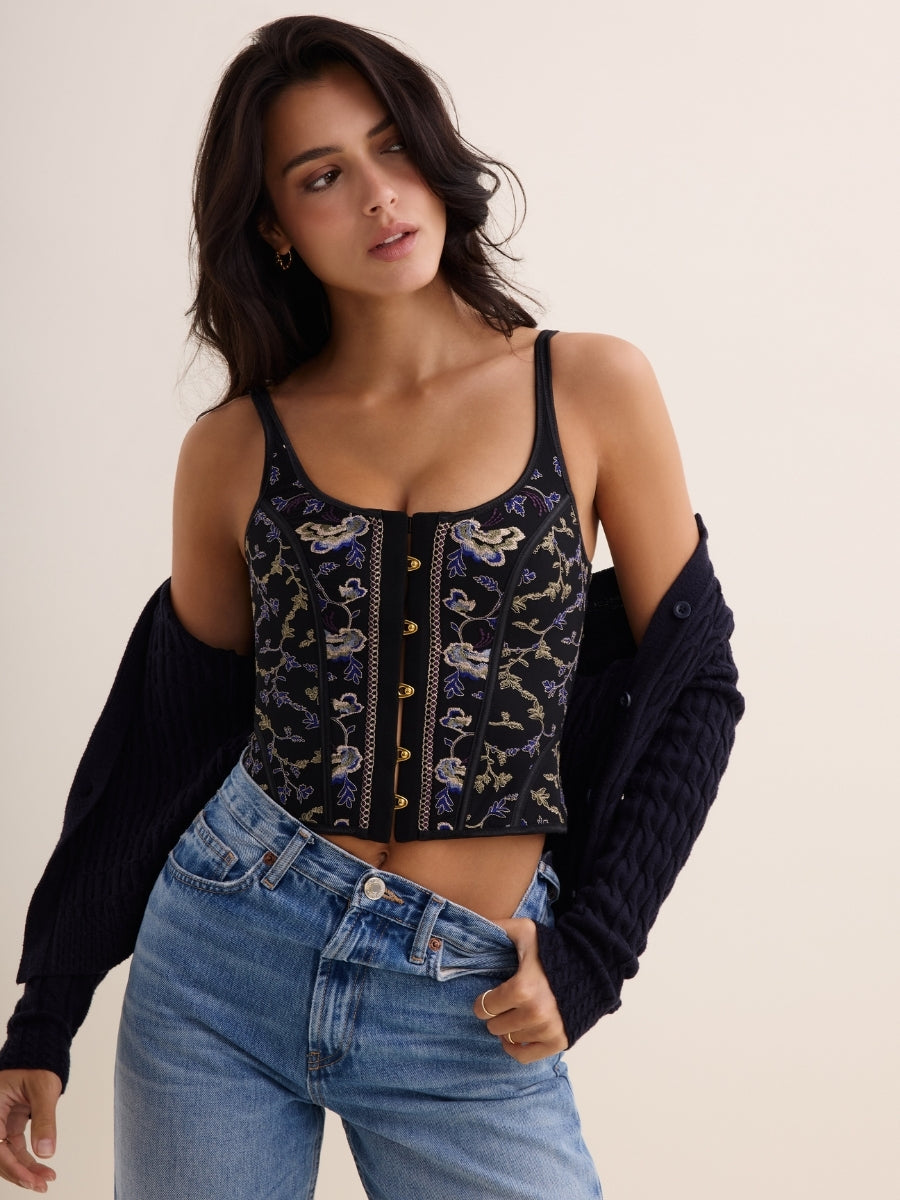 Midnight Opera Corset Top - Persian Blue