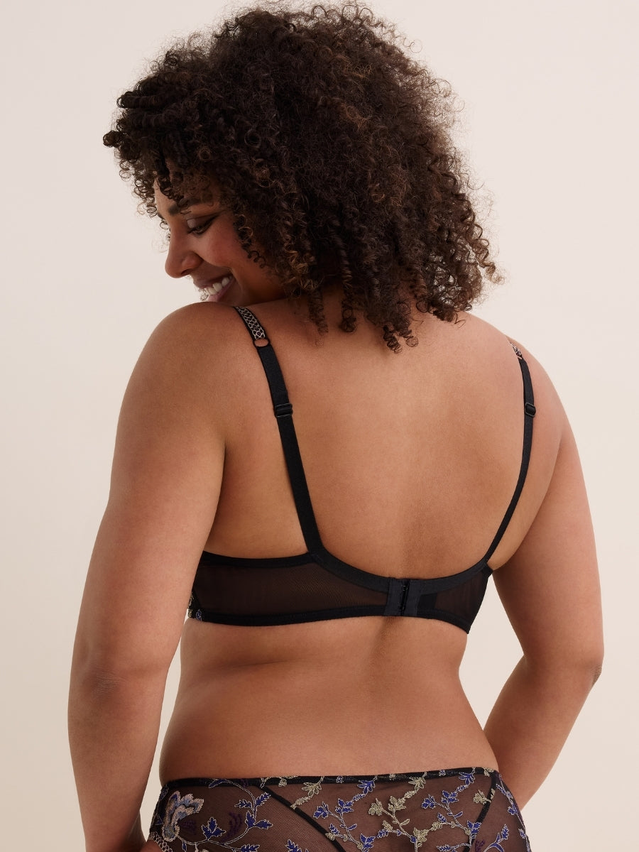 Midnight Opera Moulded Push Up Bra - Persian Blue