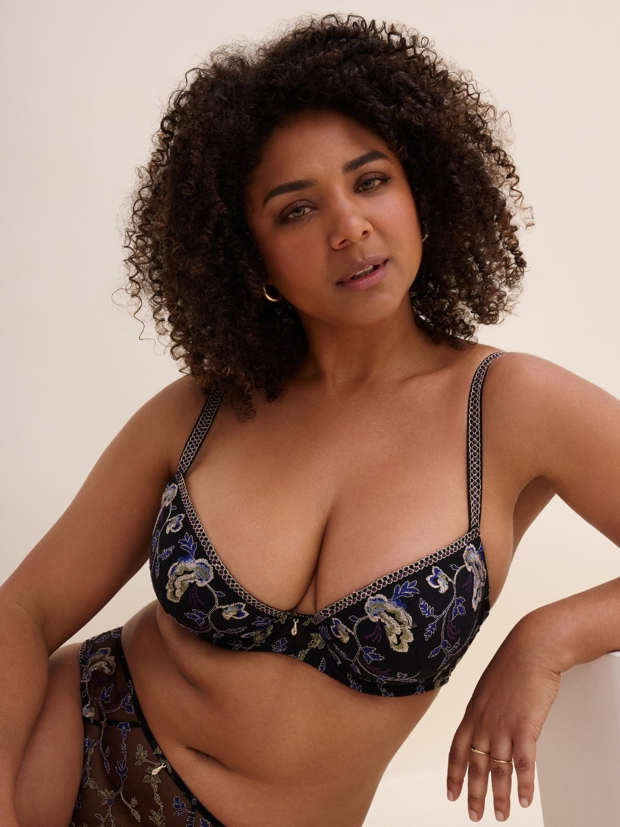 Midnight Opera Moulded Push Up Bra - Persian Blue