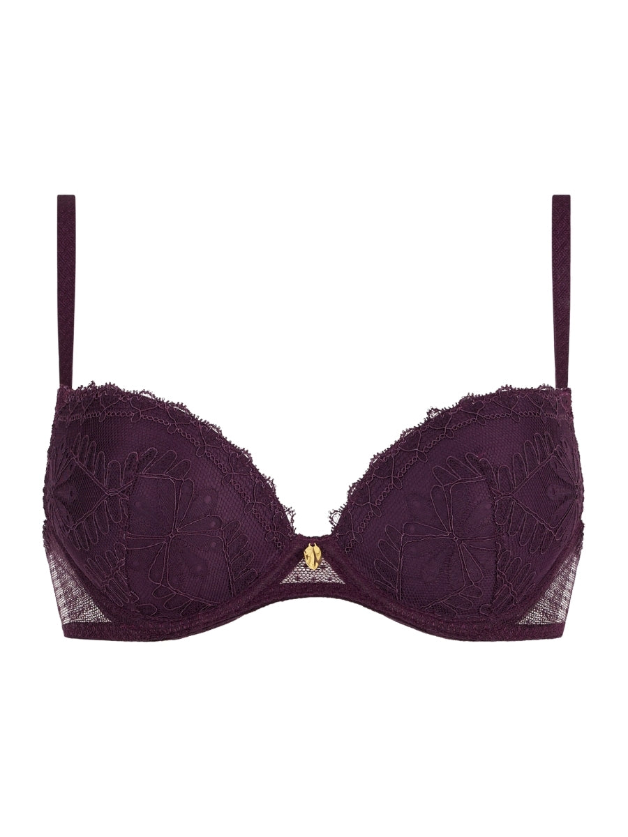 Mystery Of Love Moulded Push-Up Bra - Plum