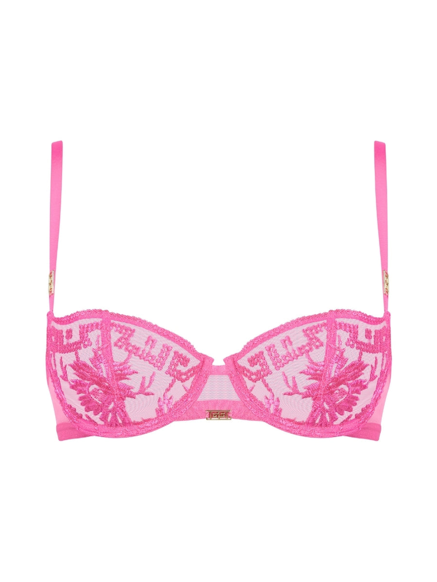 Rules of Attraction Half Cup Bra - Exciting Pink