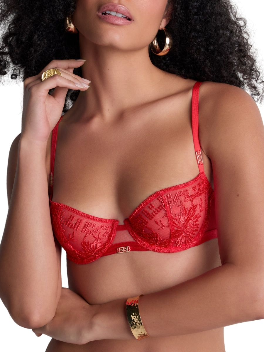 Rules of Attraction Half Cup Bra - Flame