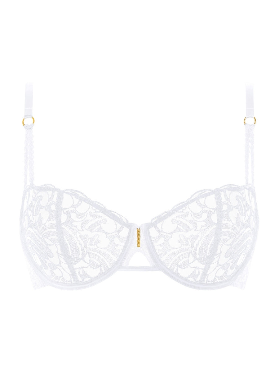 Satin Memories Half Cup Bra - Arctic Blue