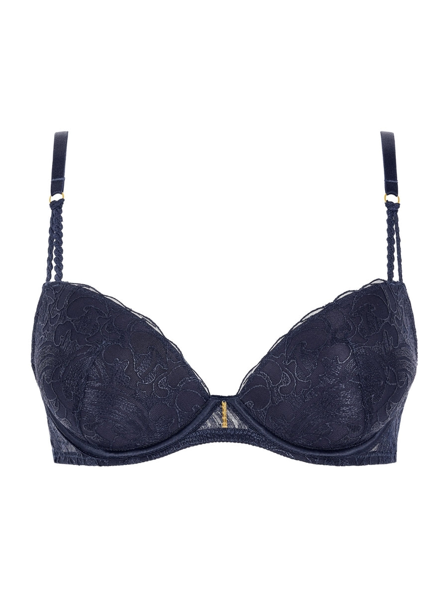 Satin Memories Moulded Push-Up Bra - Deep Sea
