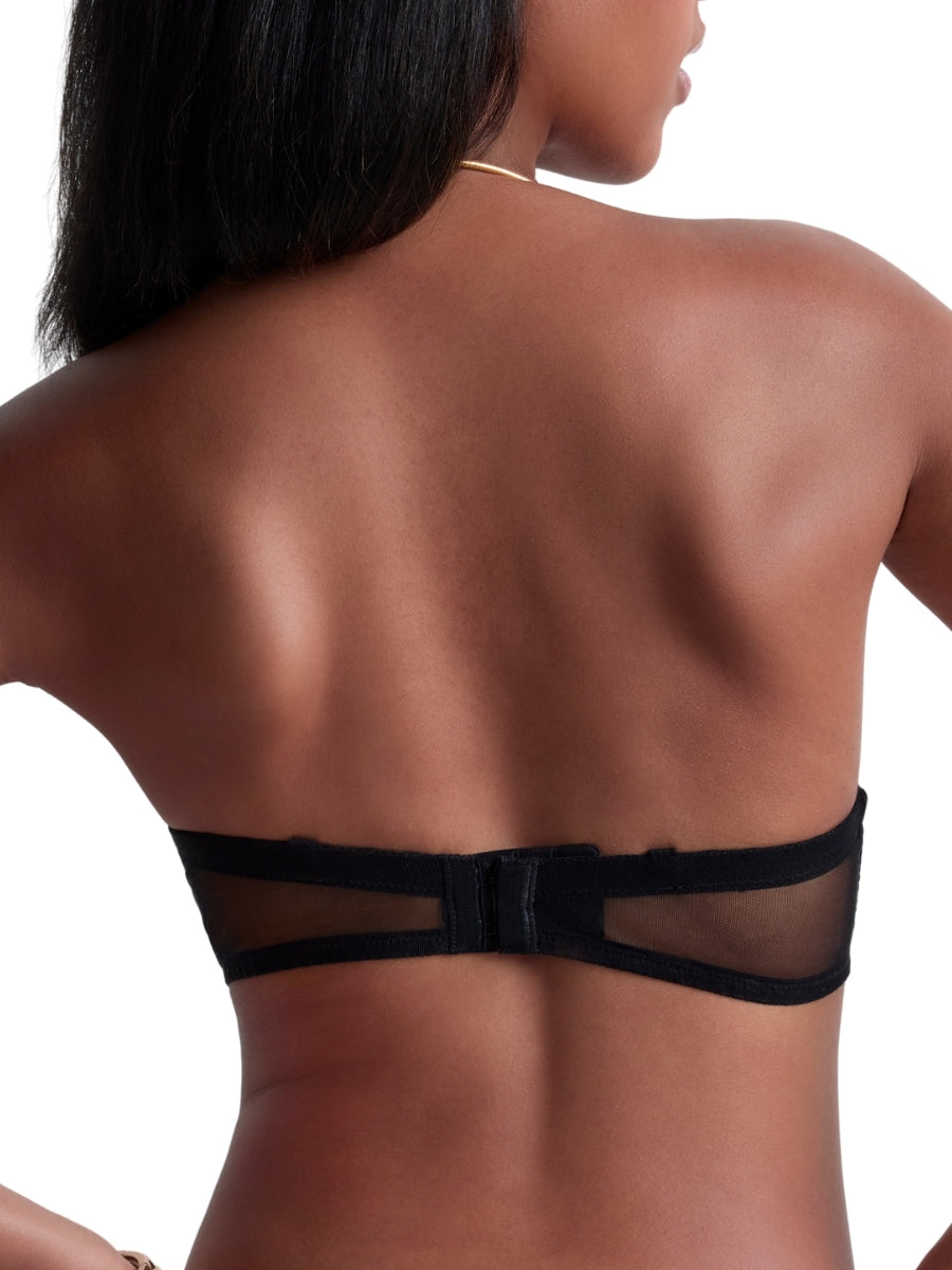 Sheer Emotion Moulded Strapless Bra - Black
