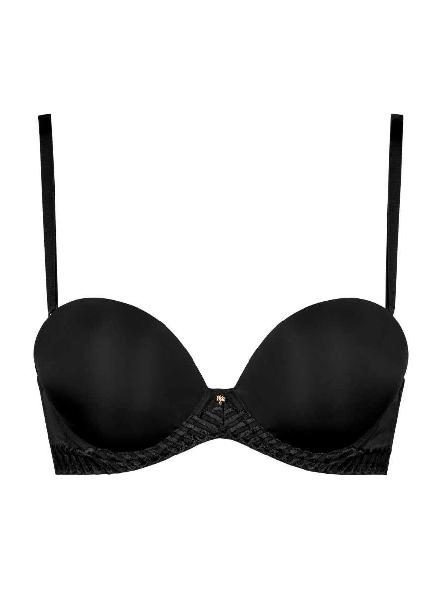 Sheer Emotion Moulded Strapless Bra - Black