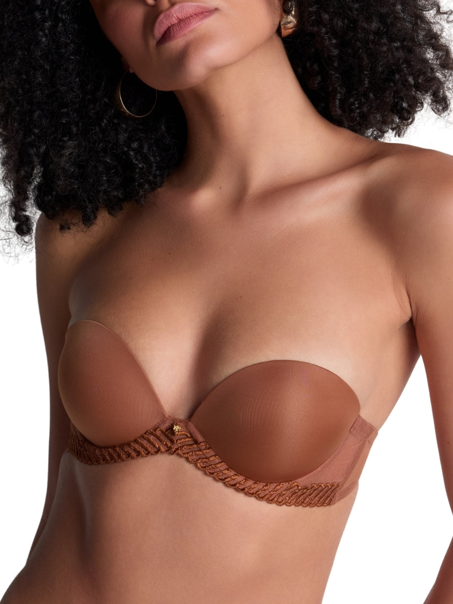 Sheer Emotion Moulded Strapless Bra - Honey