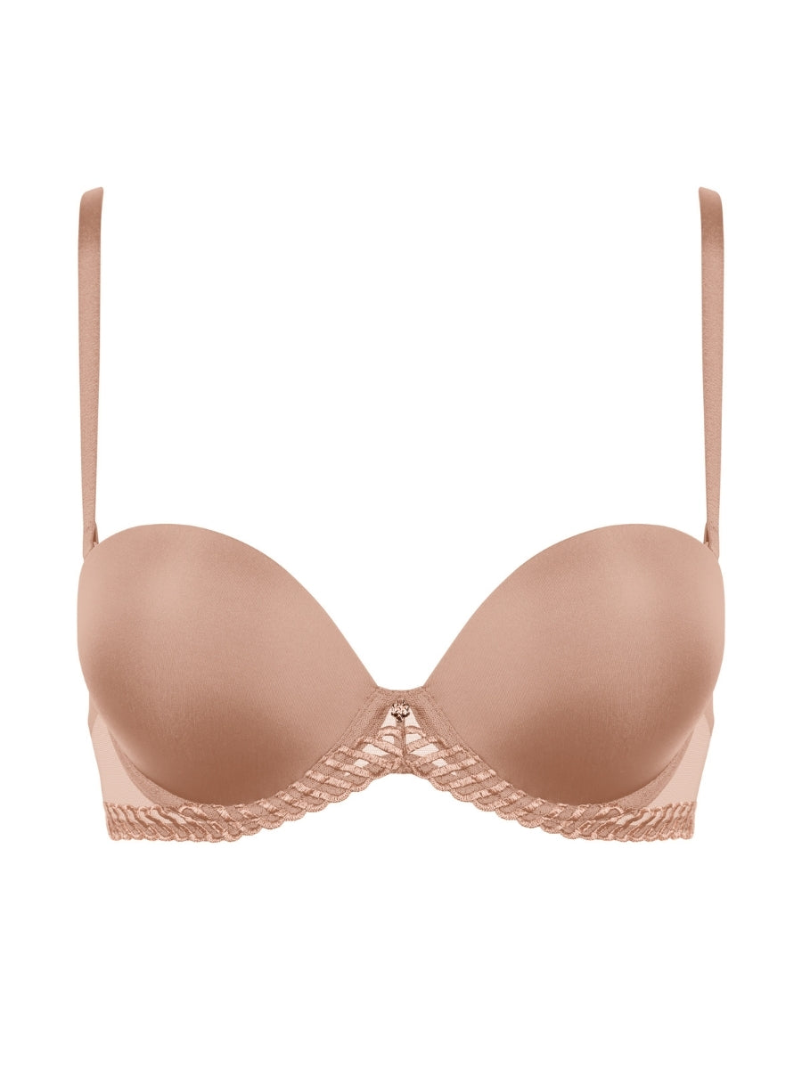 Sheer Emotion Moulded Strapless Bra - Sand