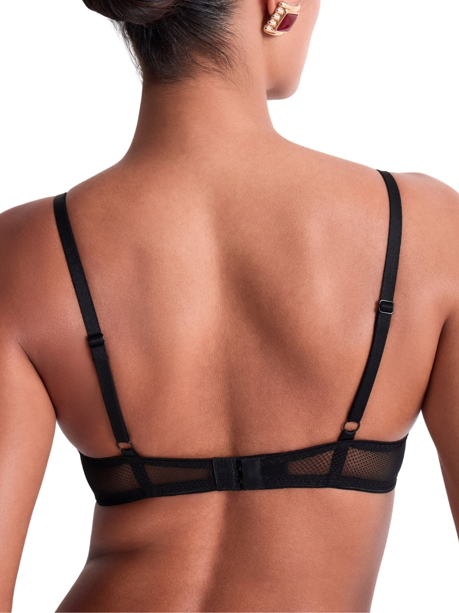 Sweet Euphoria Triangle Plunge Bra - Black