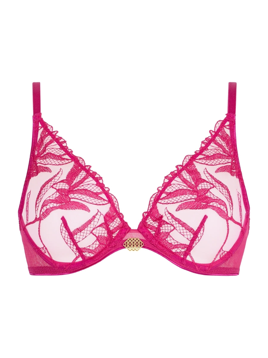 Sweet Euphoria Triangle Plunge Bra - Passion Rose