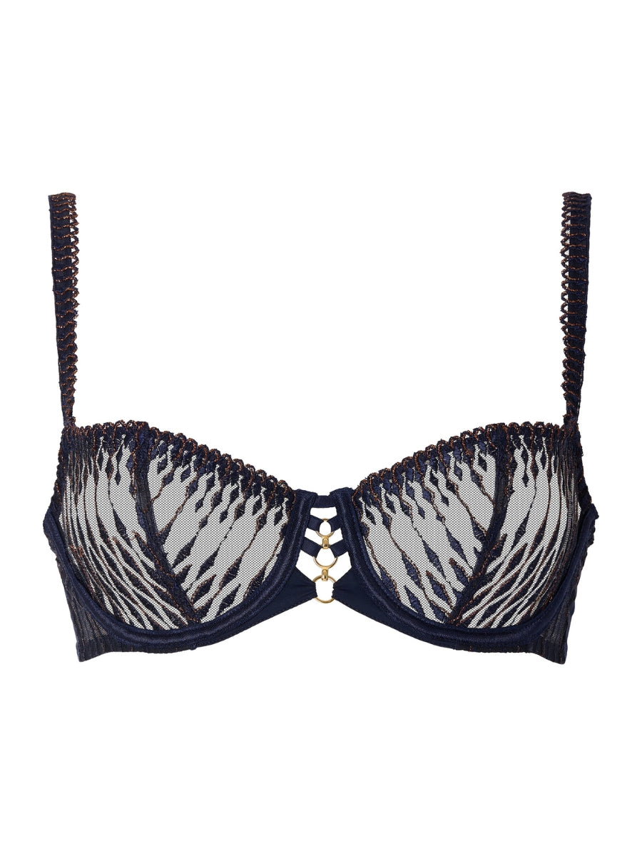 Voodoo Kiss Half Cup Bra - Blue Moon