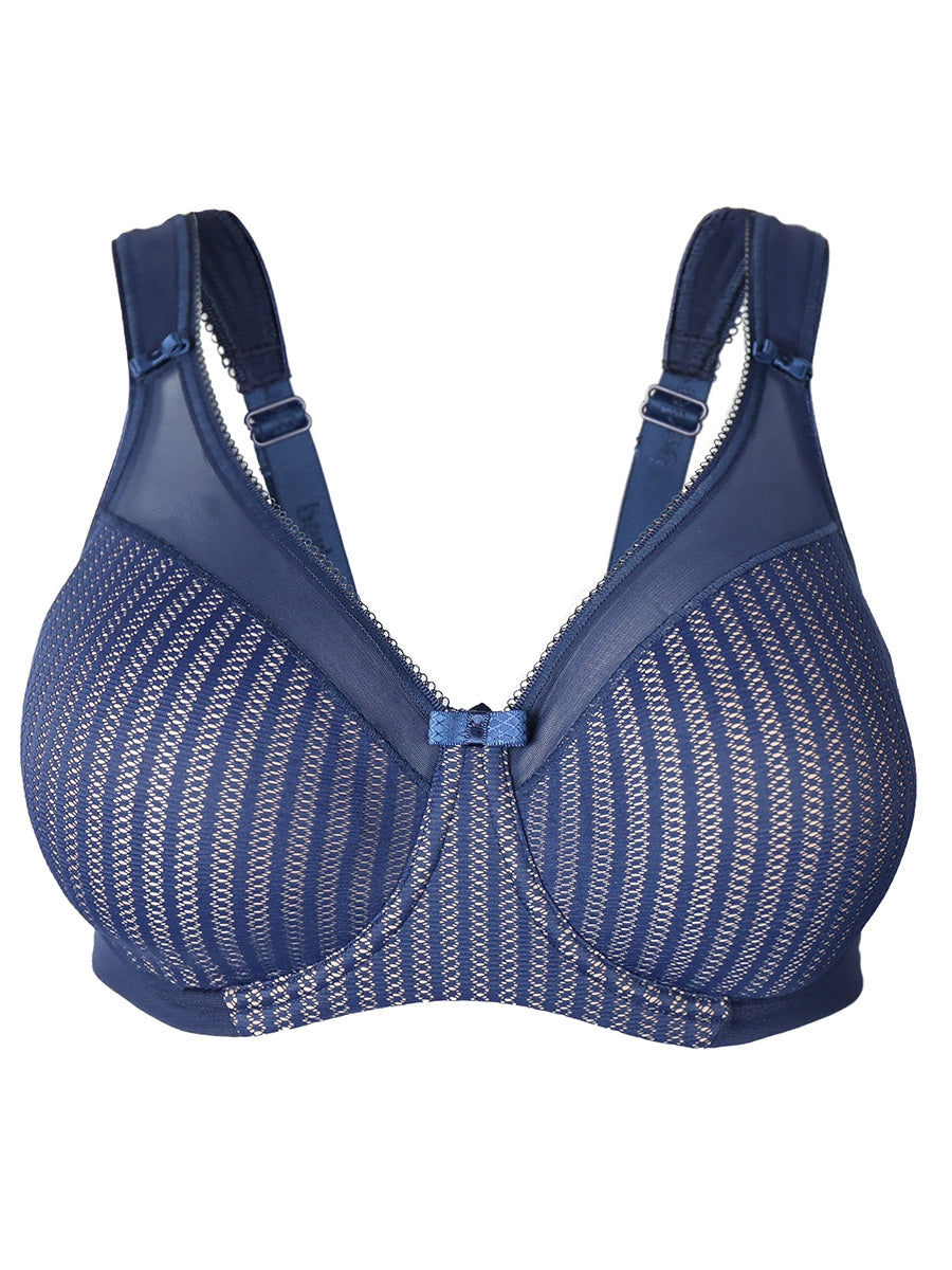 Beauty Stripe Smoothing Bra - Deep Blue