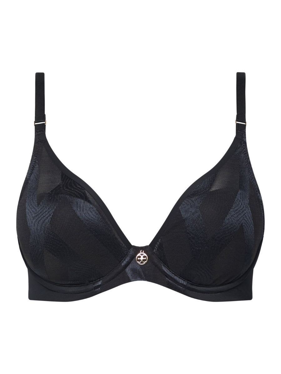 Glaze Plunge T-Shirt Bra - Black