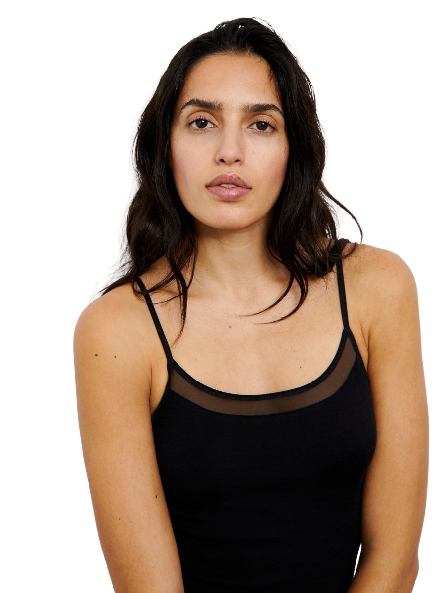 Juliana Thermal Camisole - Black