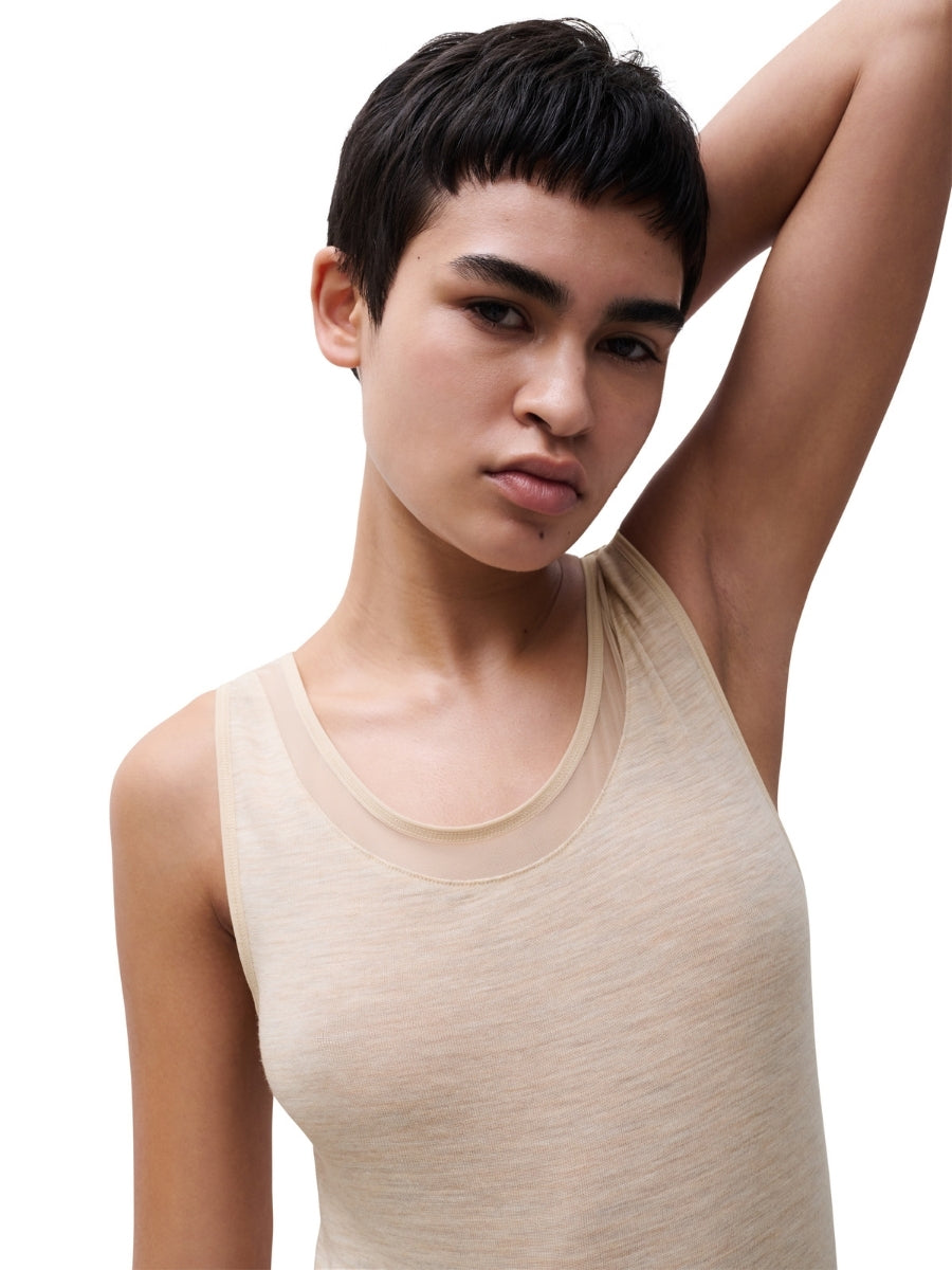 Juliana Thermal Tank Top - Heather Nude