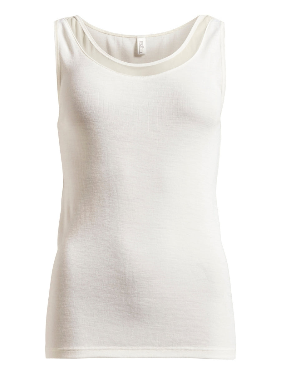 Juliana Thermal Tank Top - Ivory