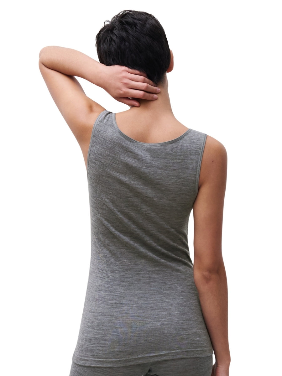Juliana Thermal Tank Top - Heather Grey