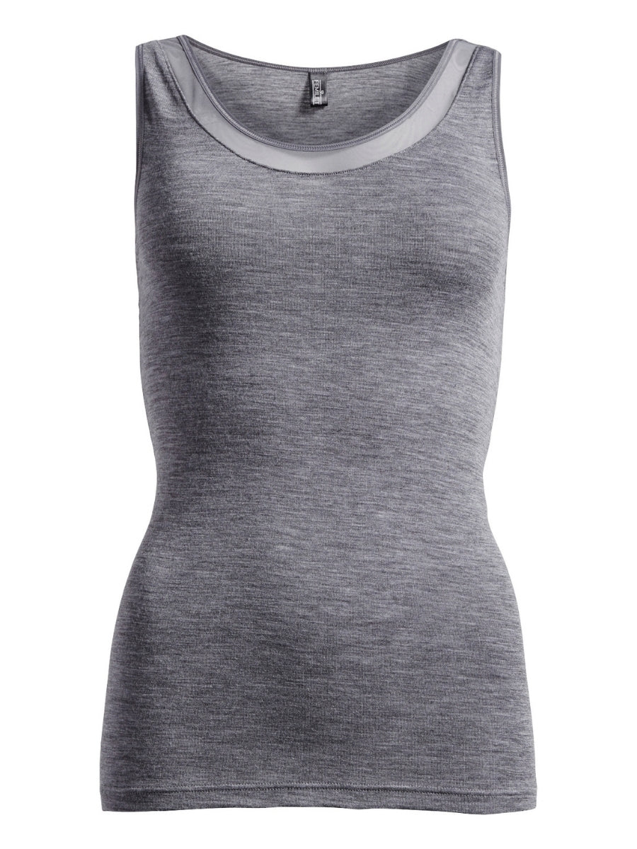 Juliana Thermal Tank Top - Heather Grey
