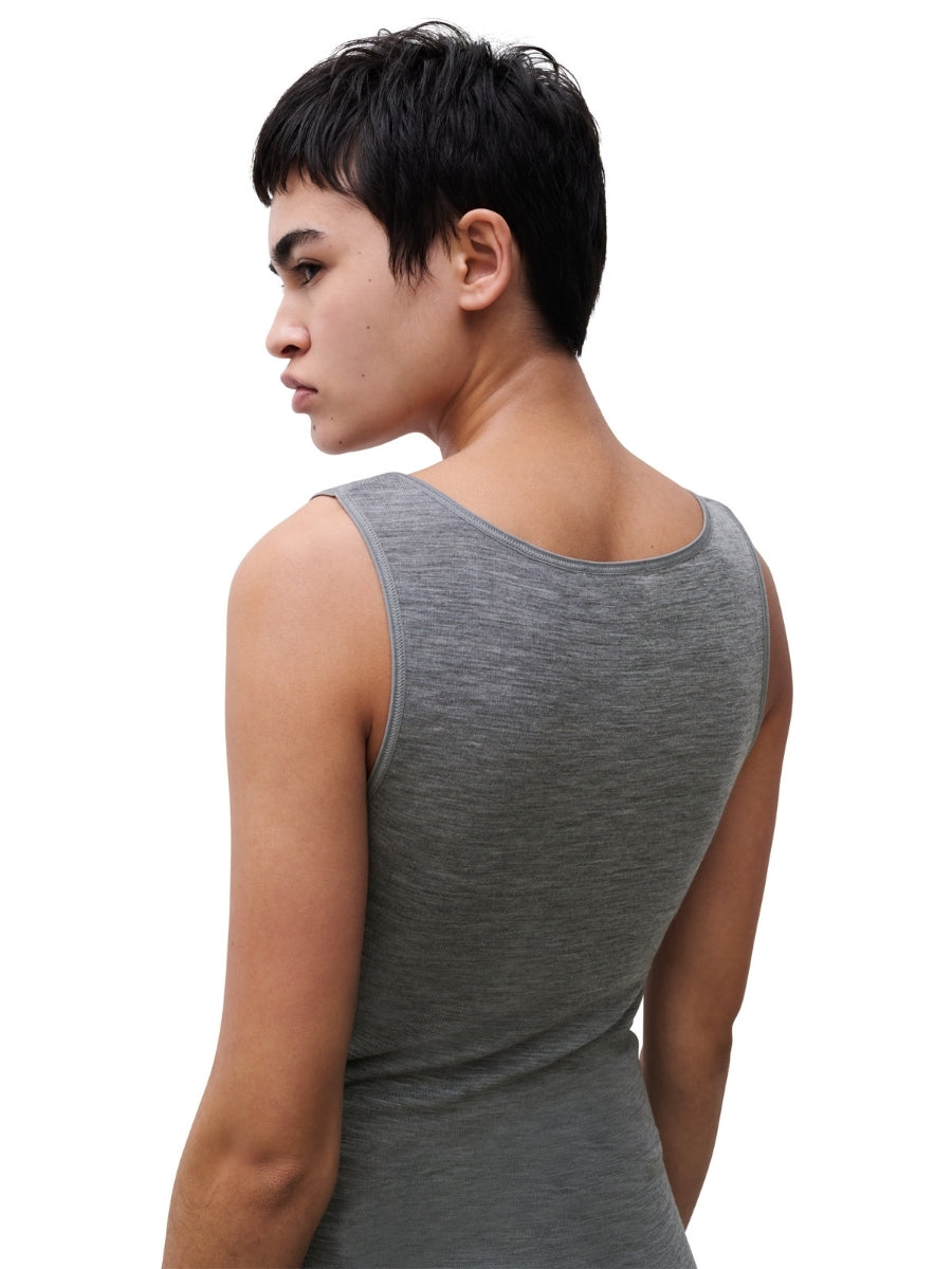 Juliana Thermal Tank Top - Heather Grey