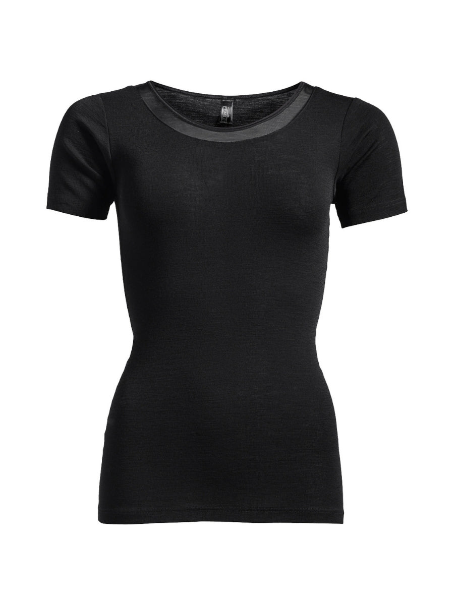 Juliana Thermal Short Sleeved T-Shirt - Black