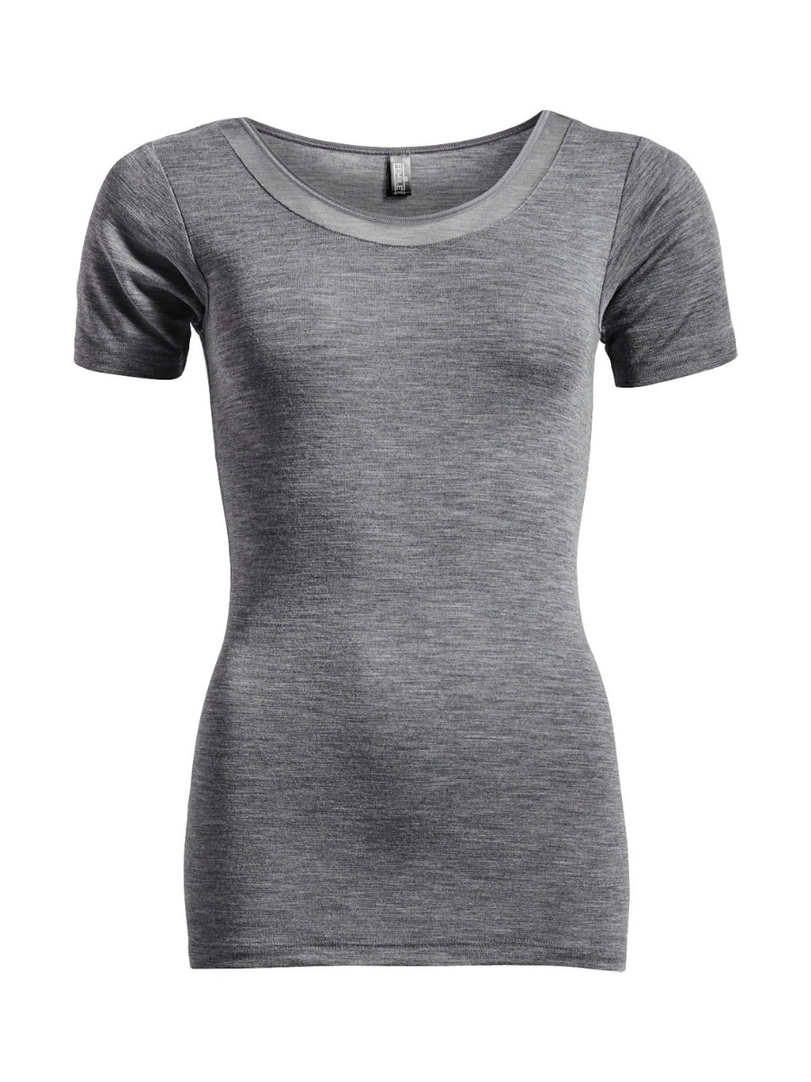 Juliana Thermal Short Sleeved T-Shirt - Heather Grey