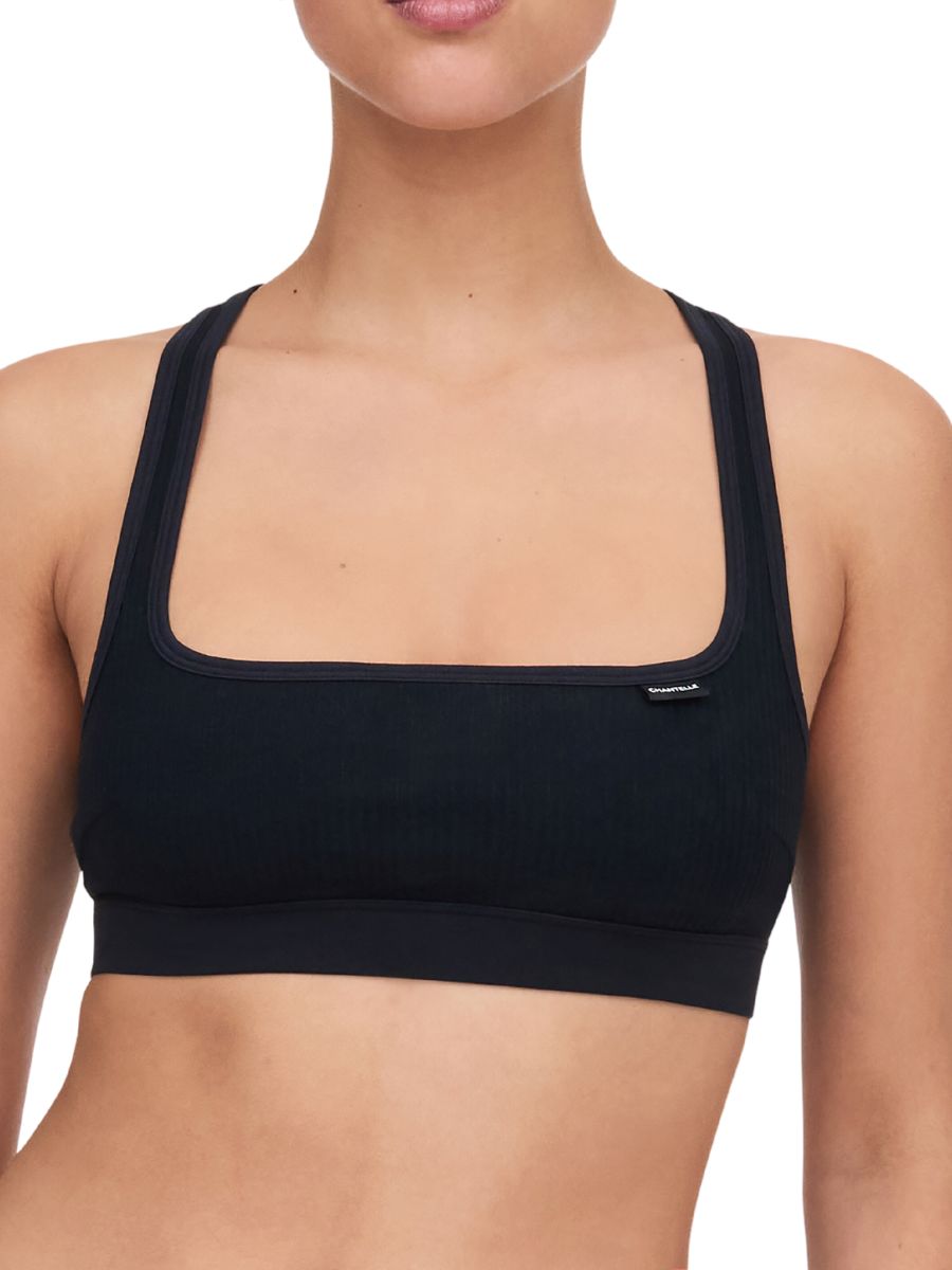 Cotton Comfort Bralette - Black