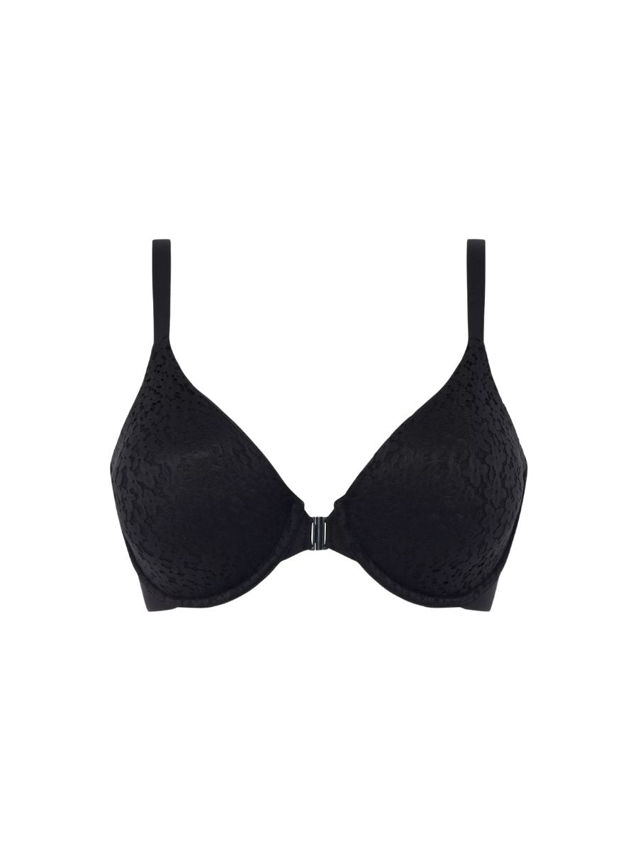 chantelle easy feel norah front closure bra black